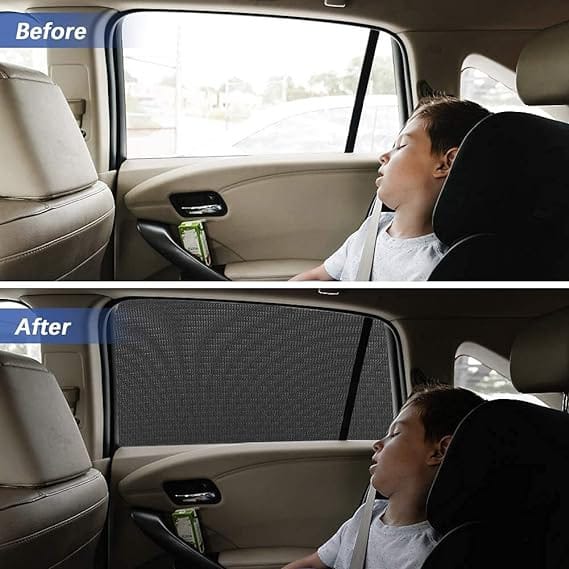 Universal Car Window Shades | Side Window Shade For Car | Breathable Mesh Car Rear Window Sunshades | Protects From Sun Glare And Uv Rays (4 Pc’s for all car windows)