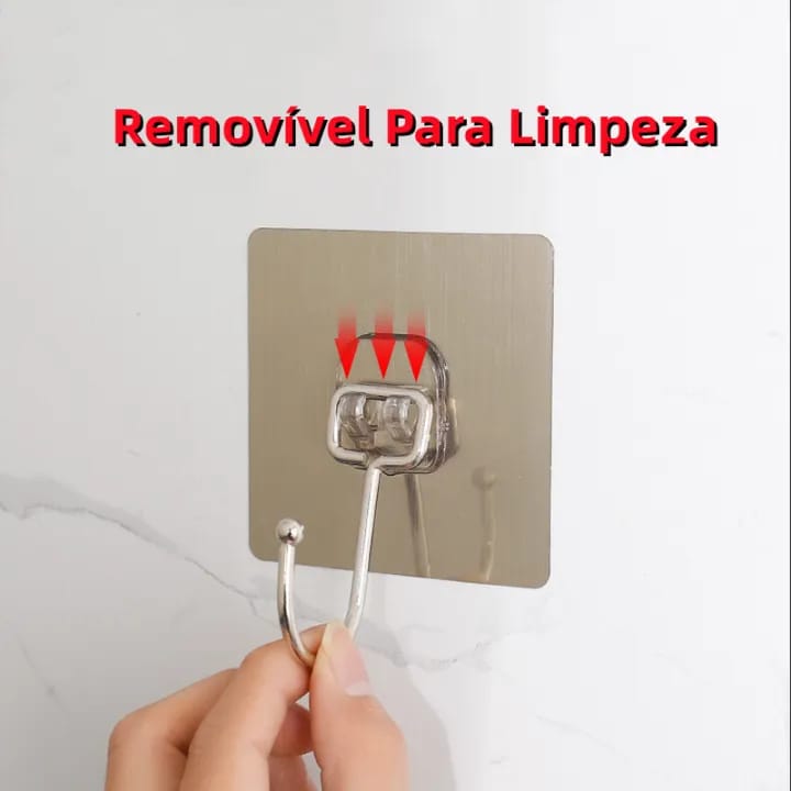 Large Adhesive Hooks for Hanging Heavy Duty Wall Hooks PVC Pack of 5 High Quality