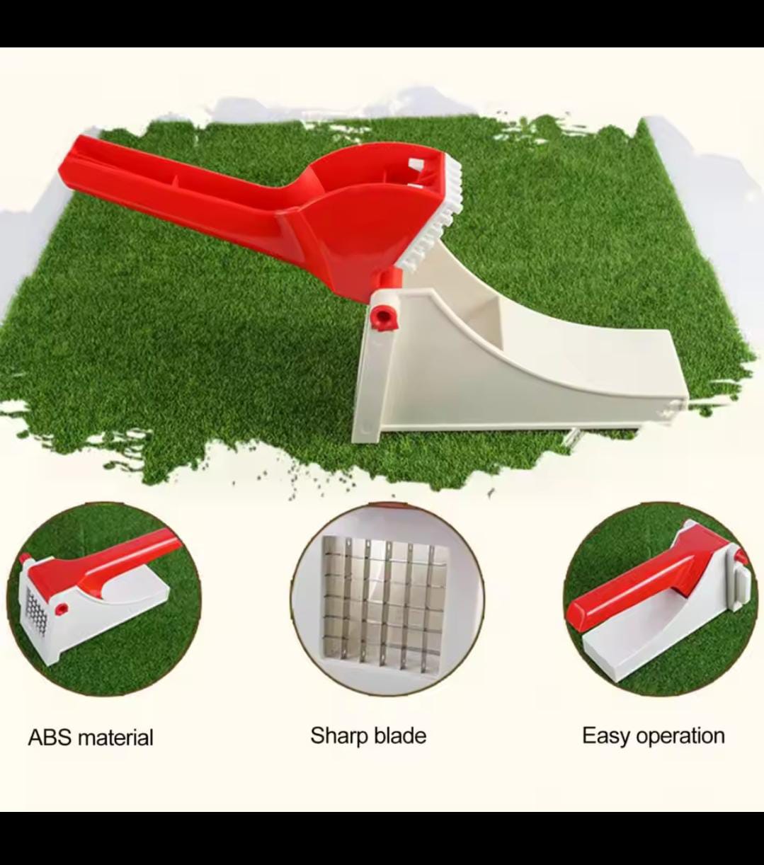 French Fries Cutter Comfortable Grip Potato Cutter Labor,Saving Widely Use Manual Vegetable Cutter Cucumber Slicing Chopper