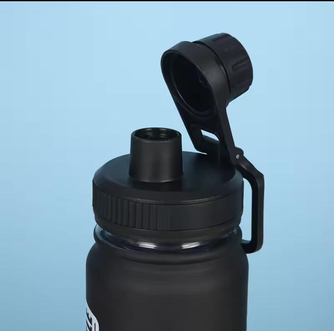 1000ml New Work Hard Play Hard Water bottle with sipper and straw options High Quality food grade material