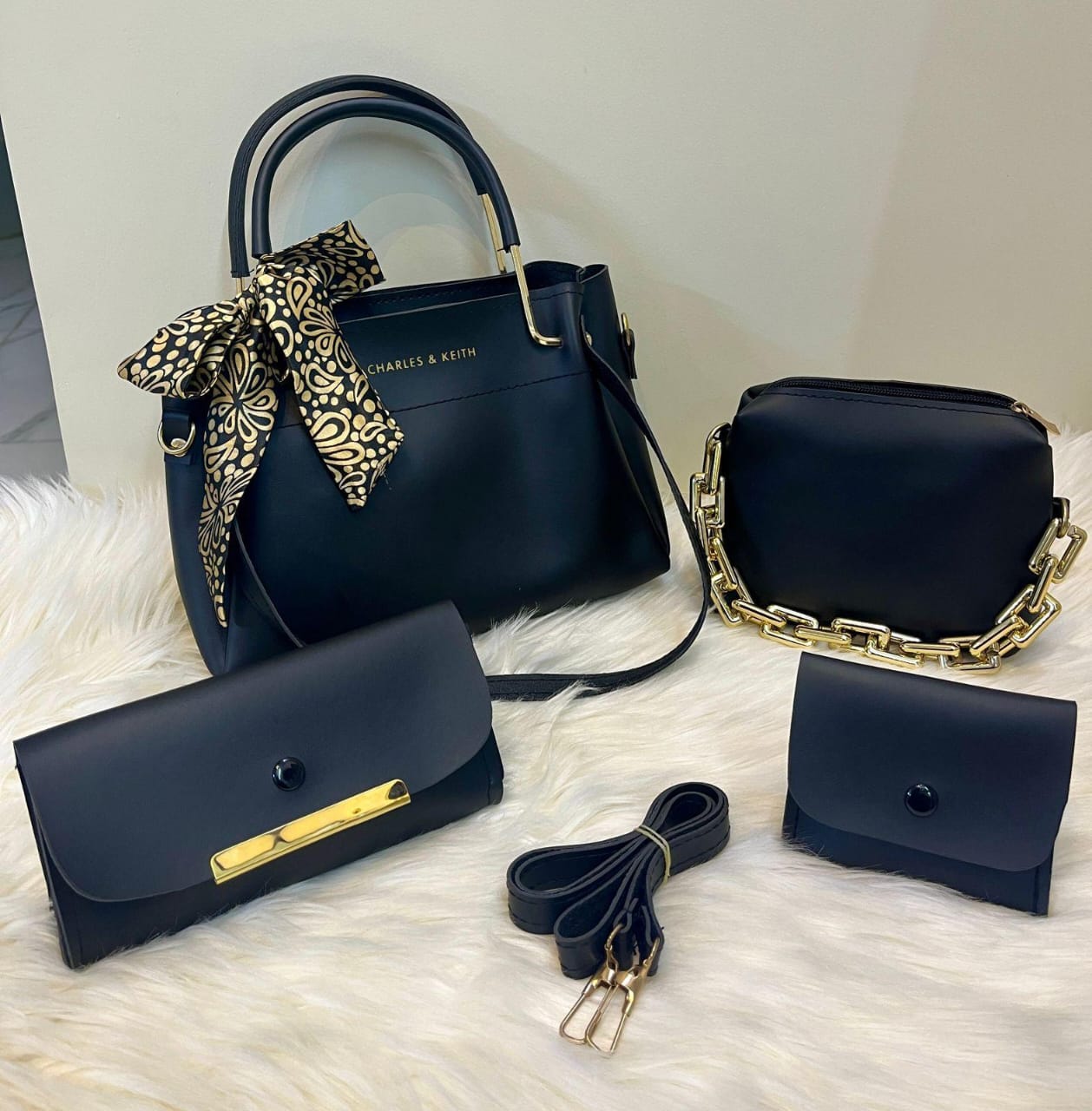 "The Ultimate Accessory Bundle | 4-Piece Women's Handbag Set"