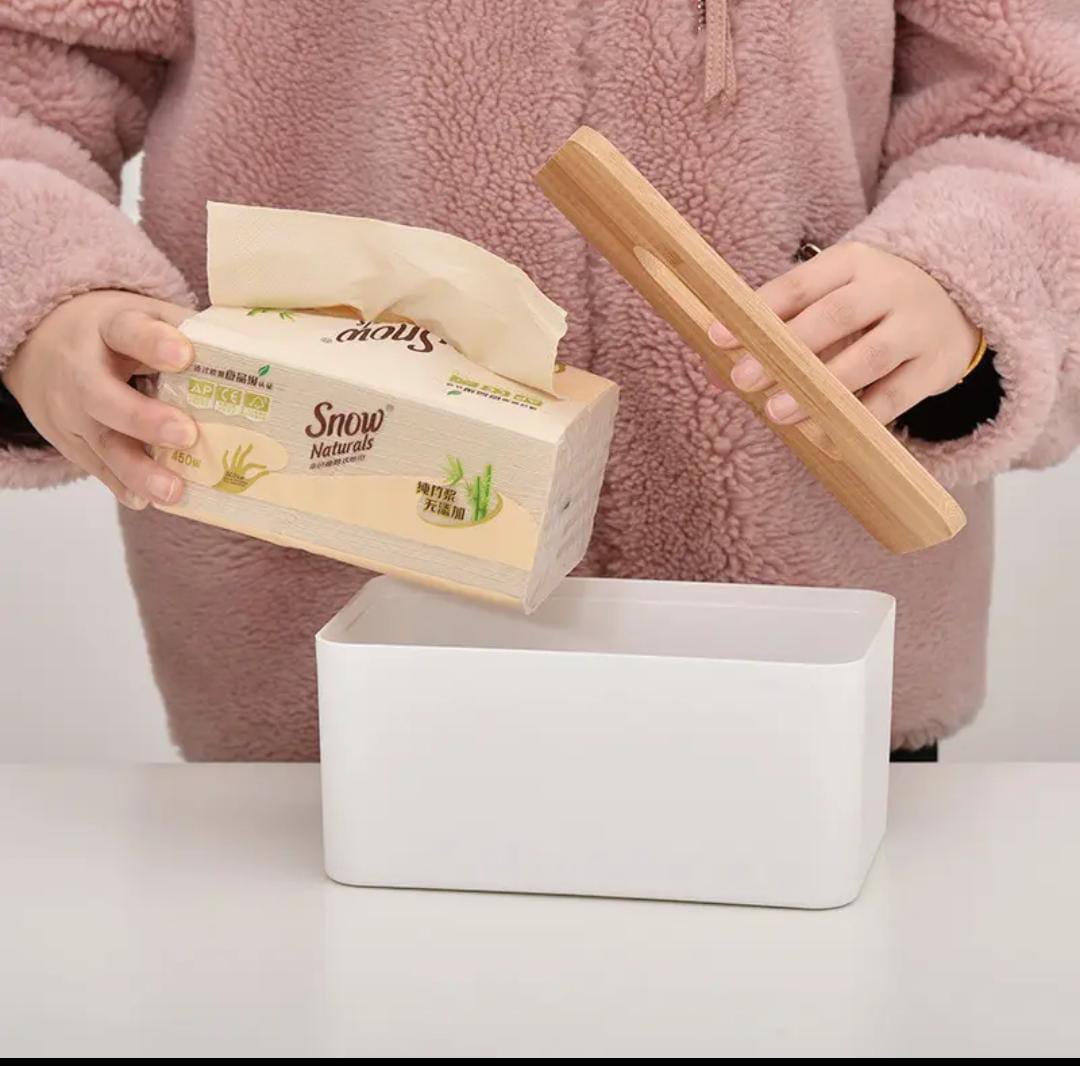 Premium plastic tissue box