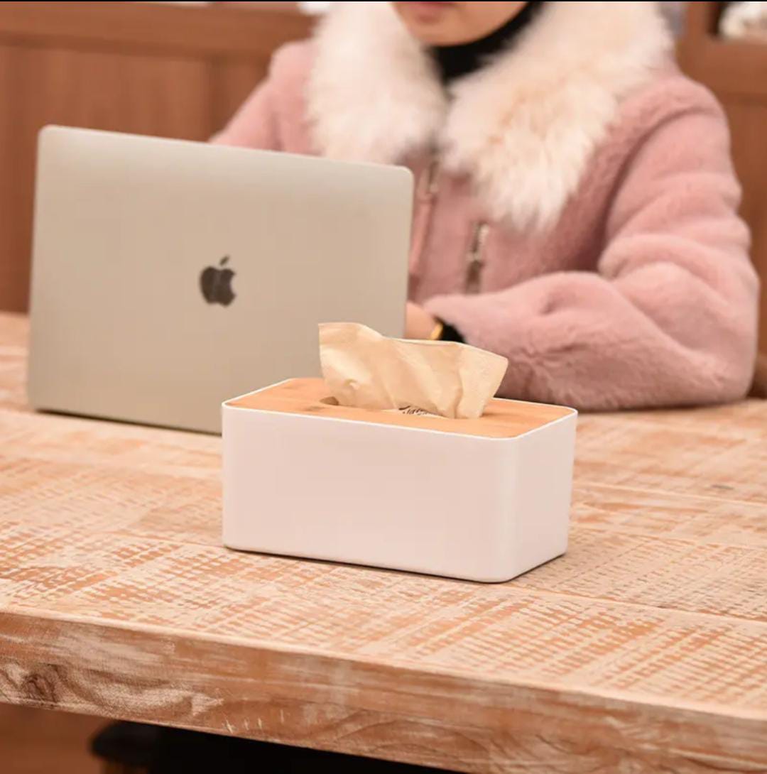 Premium plastic tissue box